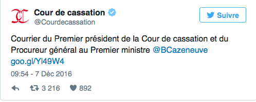 La Cour de cassation placée "sous le contrôle direct du gouvernement" ?