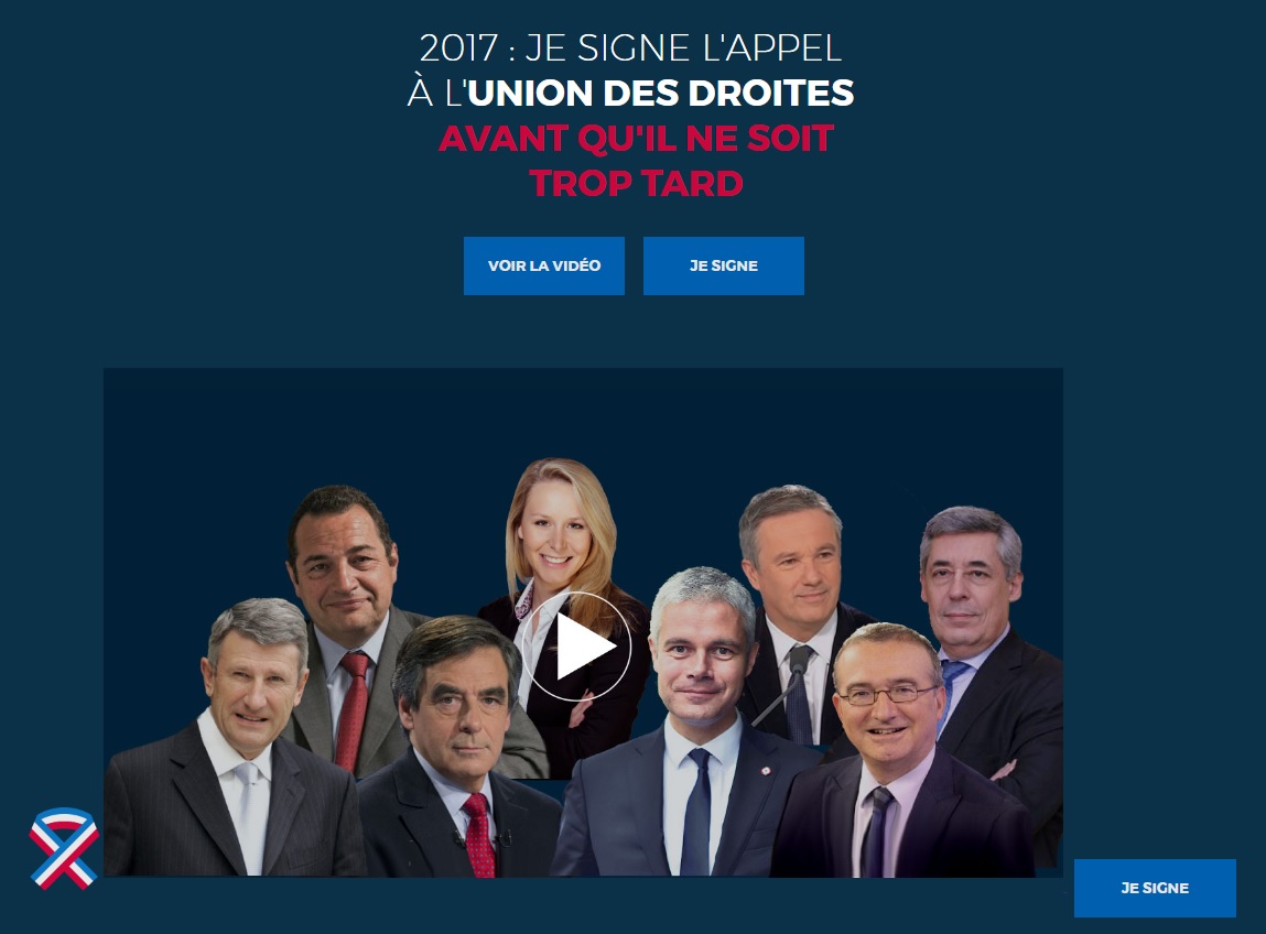 Opération Vos Couleurs : Je signe l’appel à l’union des droites avant qu’il ne soit trop tard