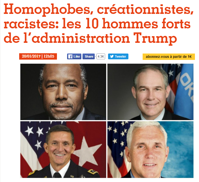 Trump Team : “Les Inrocks” font dans leur froc