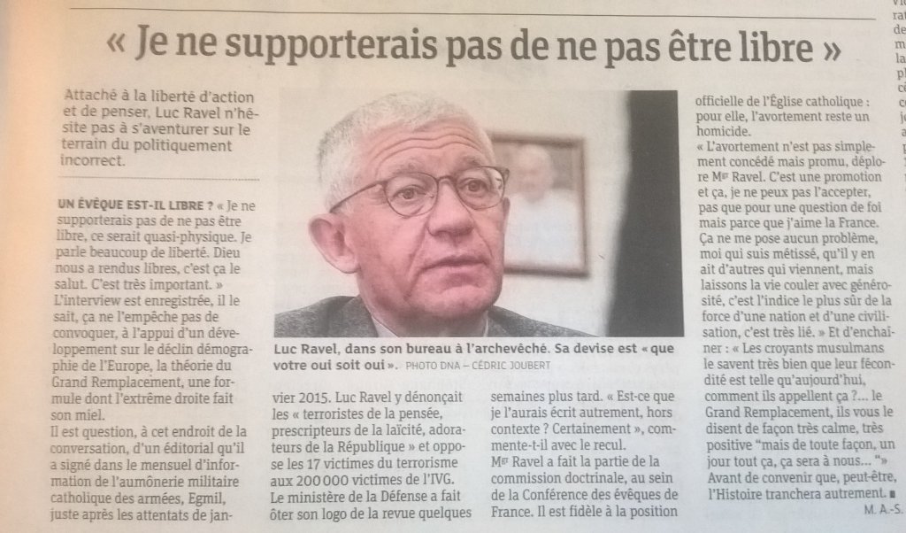 Un évêque (celui de Strasbourg) évoque “le grand remplacement”