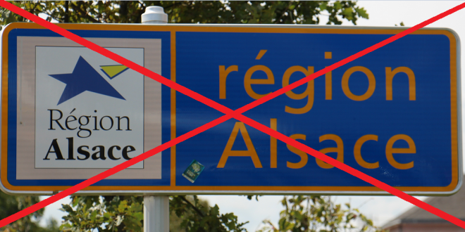 La Région Grand Est va dépenser 150 000€ pour retirer les panneaux Alsace et installer des panneaux Grand Est
