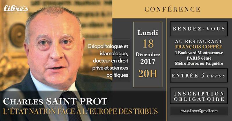 Vidéo de la conférence Charles Saint-Prot : “L’Etat-Nation face à l’Europe des Tribus”