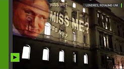 « Je vois ai manqué ? » : le portrait de Poutine projeté sur l’immeuble du Foreign Office à Londres