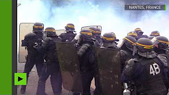 France : violents affrontements à la manifestation pro-zadistes à Nantes