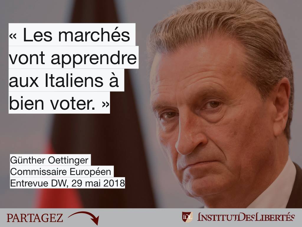 Quand un commissaire européen souhaite que les marchés punissent les Italiens
