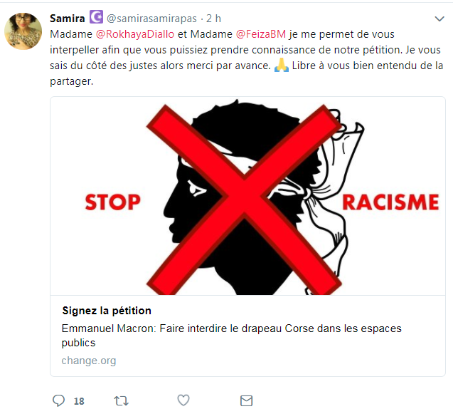 France : Samira, une immigrée musulmane, veut “faire interdire le drapeau corse dans les espaces publics”