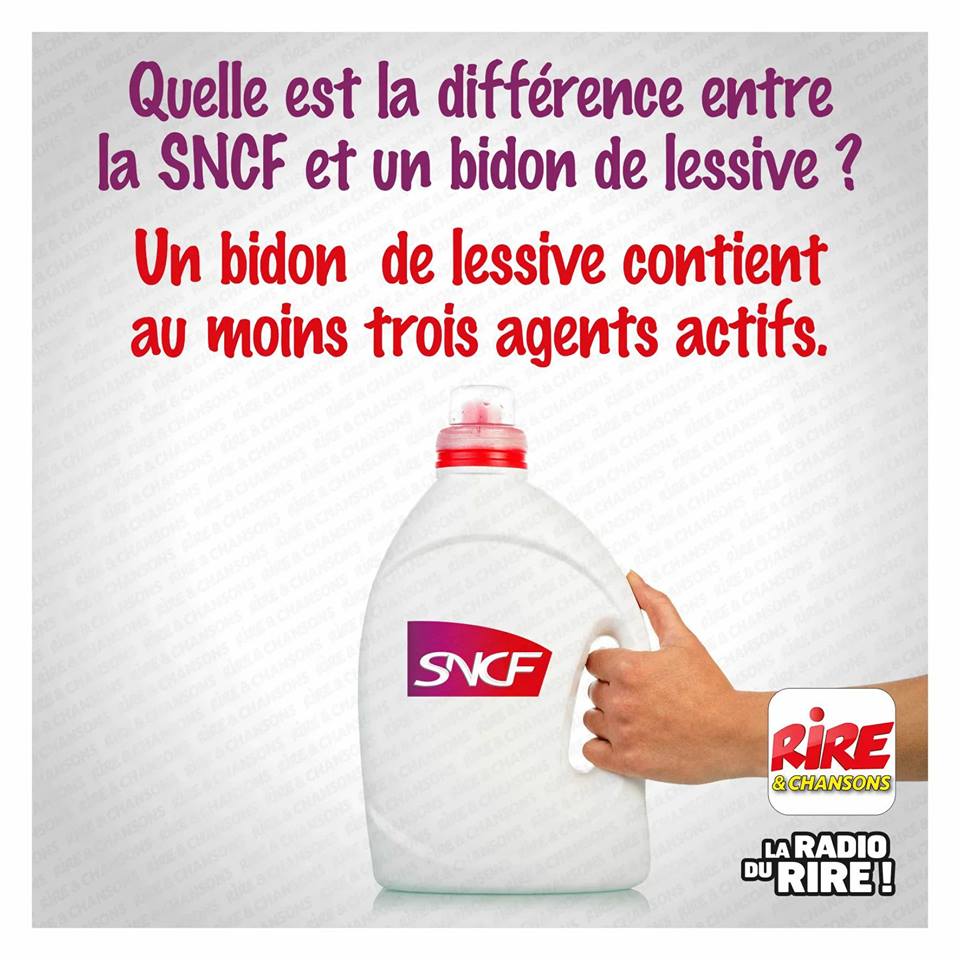 Quelle est la différence entre la SNCF et un bidon de lessive ?