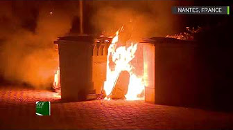 Véhicules et bâtiments incendiés : les images de la quatrième nuit de violences à Nantes
