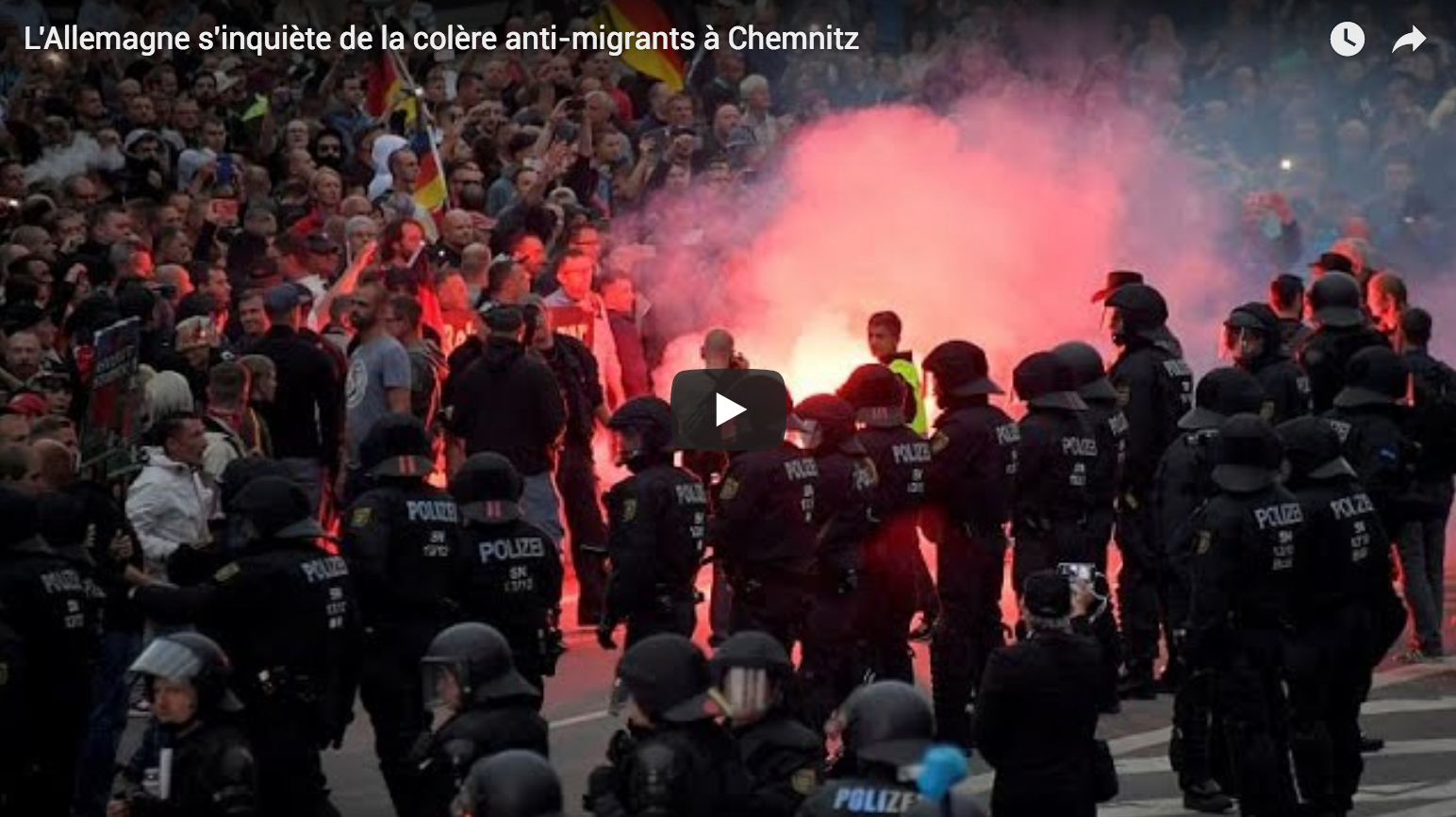 L’Allemagne s’inquiète de la colère anti-migrants à Chemnitz
