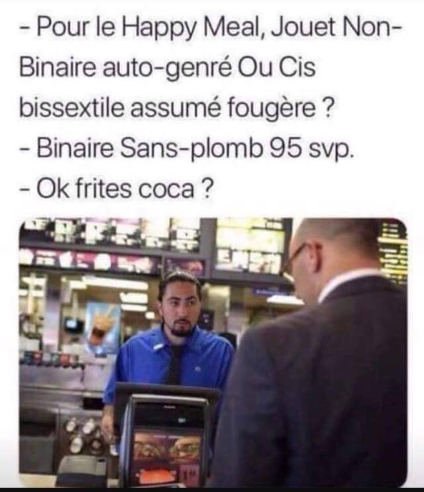 La théorie du genre chez Mcdo (HUMOUR)