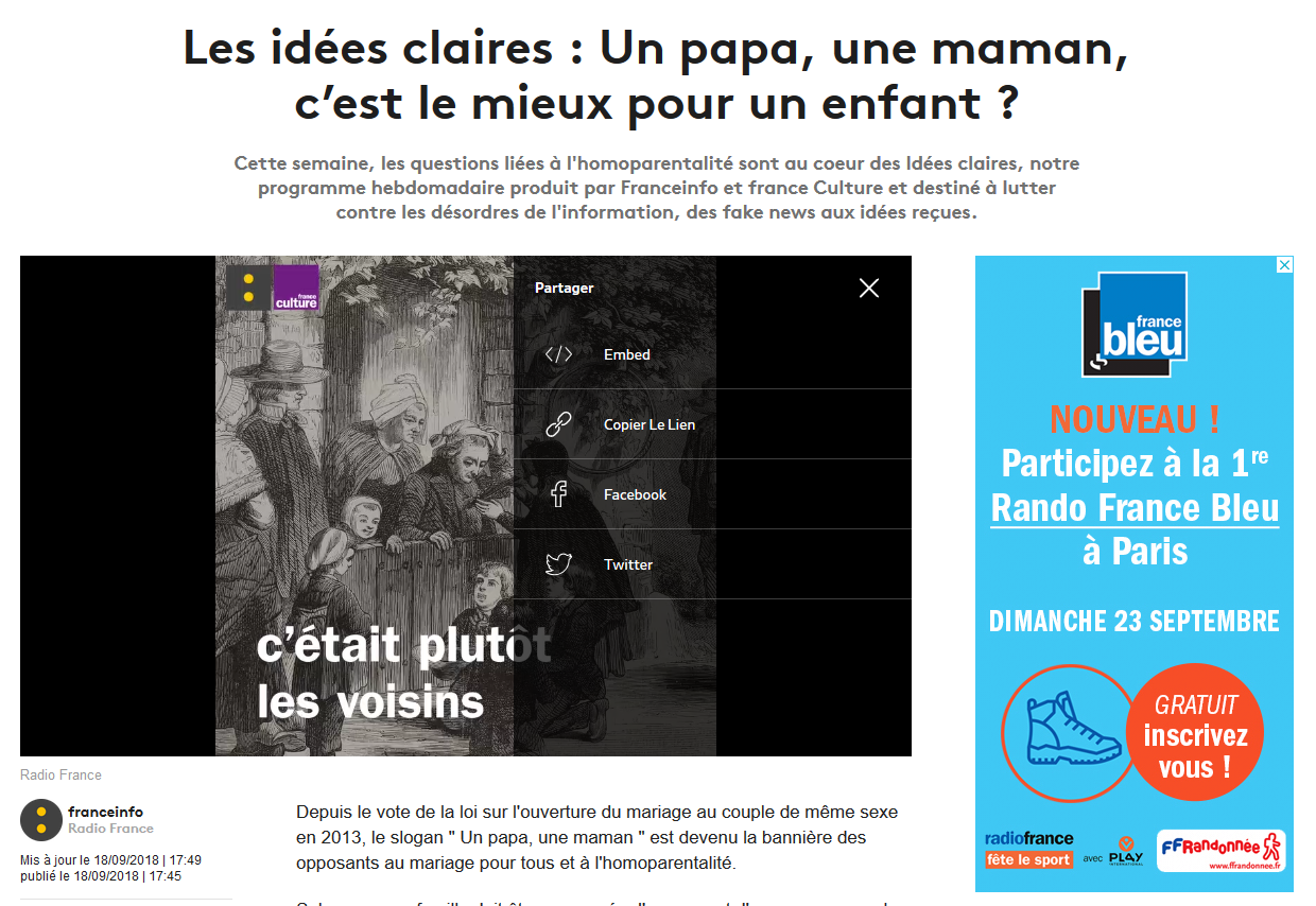 Quand le service public convie “un.e expert.e” (sic) pour dire qui du lobby LGBT ou de la Manif pour Tous a raison