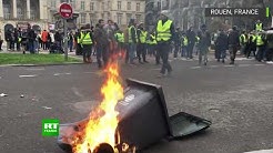 Les Gilets jaunes protestent dans les rues de Rouen (VIDÉO)