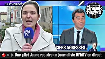 Une représentante des Gilets Jaunes recadre un journaliste de BFM TV en plein direct