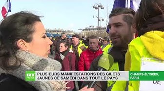 Florian, Gilet Jaune, est venu avec ses enfants « pour montrer qu’on peut manifester sans être violent » (VIDÉO)
