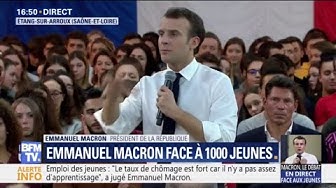 Emmanuel Macron face à des jeunes : “Il y a un véritable avenir à l’apprentissage” (VIDÉO)