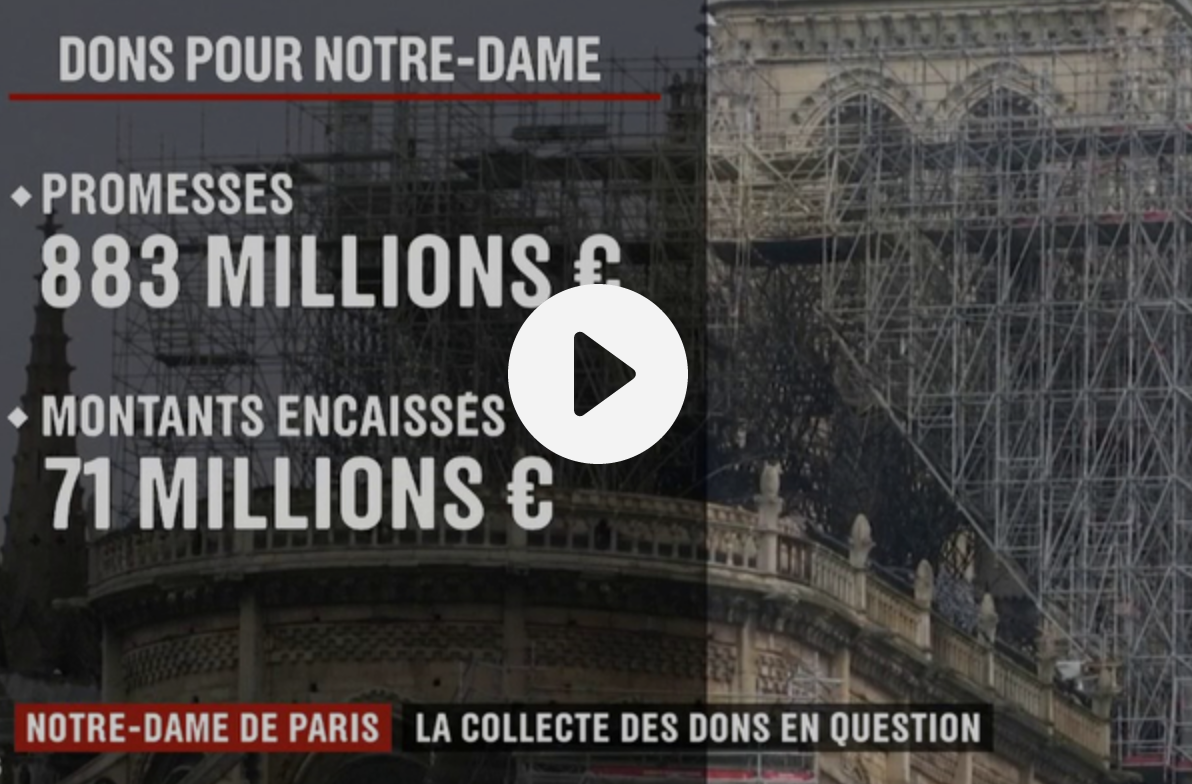 Notre-Dame de Paris : des dons qui peinent à être récoltés (VIDÉO)