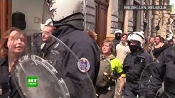 Des interpellations se sont produites lors de la manifestation des Gilets jaunes à Bruxelles (VIDÉO)