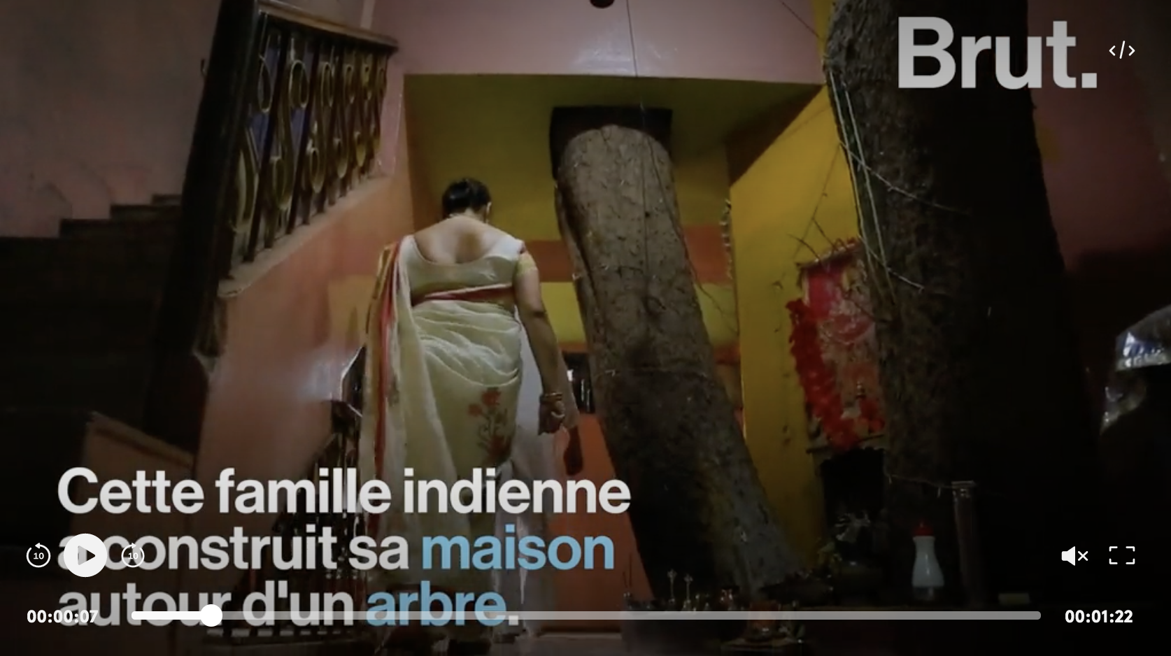 En Inde, une famille bâtit sa maison autour d’un arbre centenaire (VIDÉO)