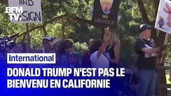 Des militants d’extrême gauche invectivent Donald Trump, en visite en Californie pendant deux jours (VIDÉO)