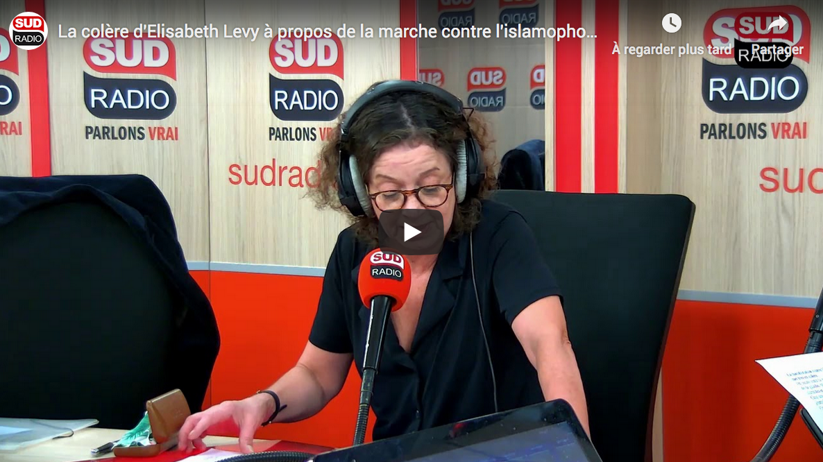 La colère d’Élisabeth Lévy à propos de la marche contre l’islamophobie (VIDÉO)
