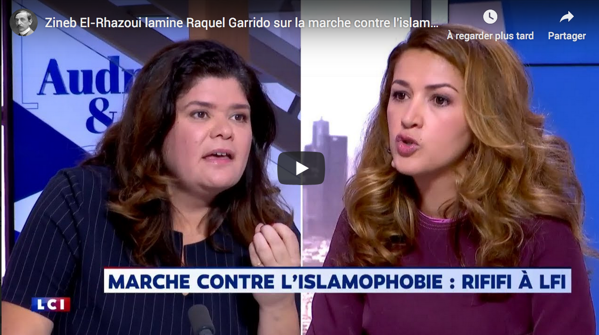 Zineb El-Rhazoui lamine Raquel Garrido sur la marche contre “l’islamophobie” (VIDÉO)