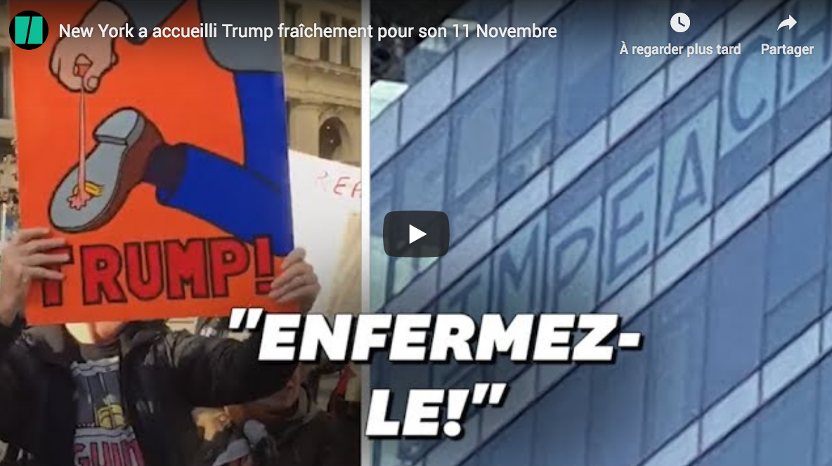 New York City : les manifestants de gauche appellent à “enfermer” Donald Trump (VIDÉO)