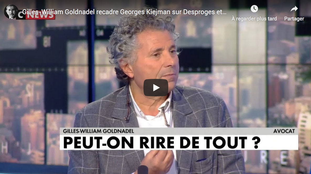 Gilles-William Goldnadel recadre Georges Kiejman sur Desproges et l’antisémitisme (VIDÉO)