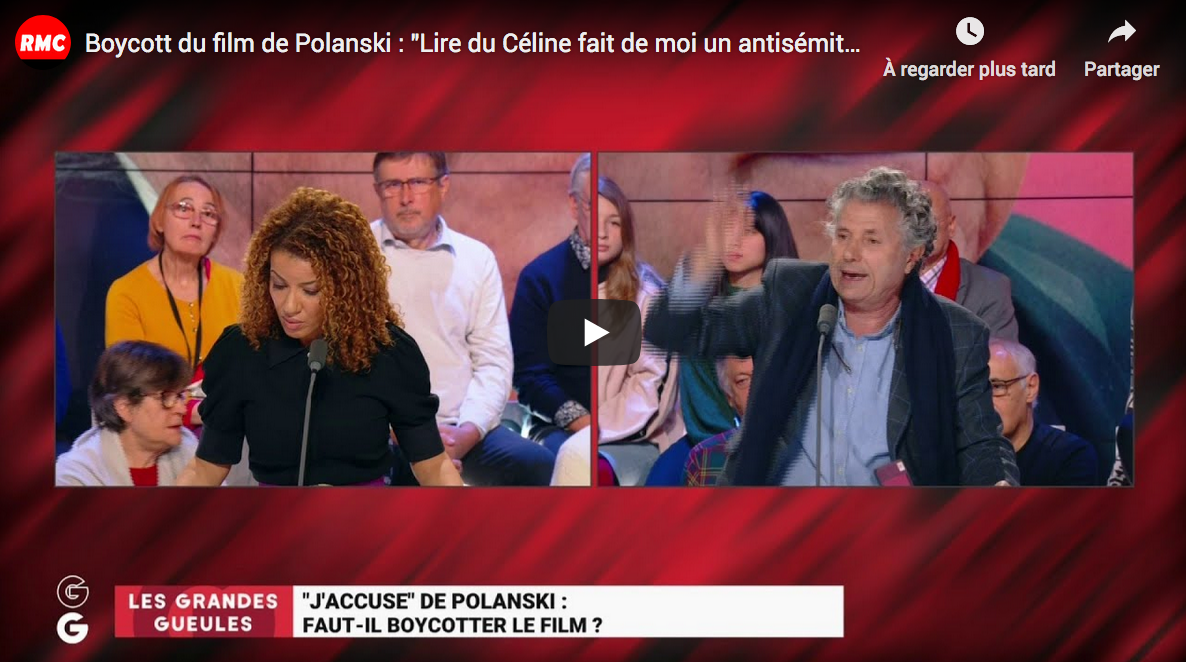 Boycott du film de Polanski : “Lire du Céline fait de moi un antisémite ?! Et puis quoi encore ?!” (Gilles-William Goldnadel)