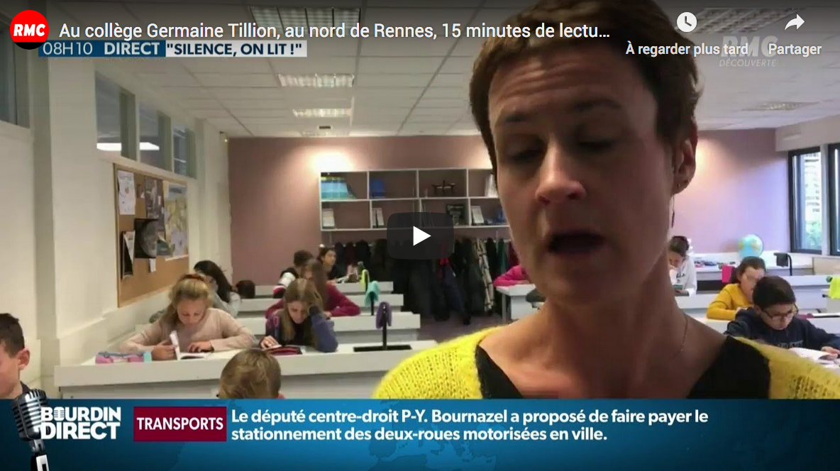 Au collège Germaine Tillion, au nord de Rennes, 15 minutes de lecture obligatoire chaque jour