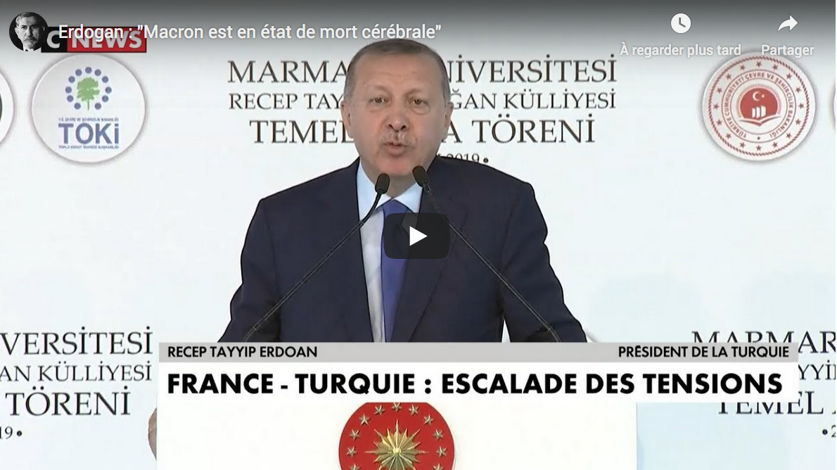 Drôle : Erdogan juge à raison Macron “incompétent” et “malhonnête”, contrairement à Poutine