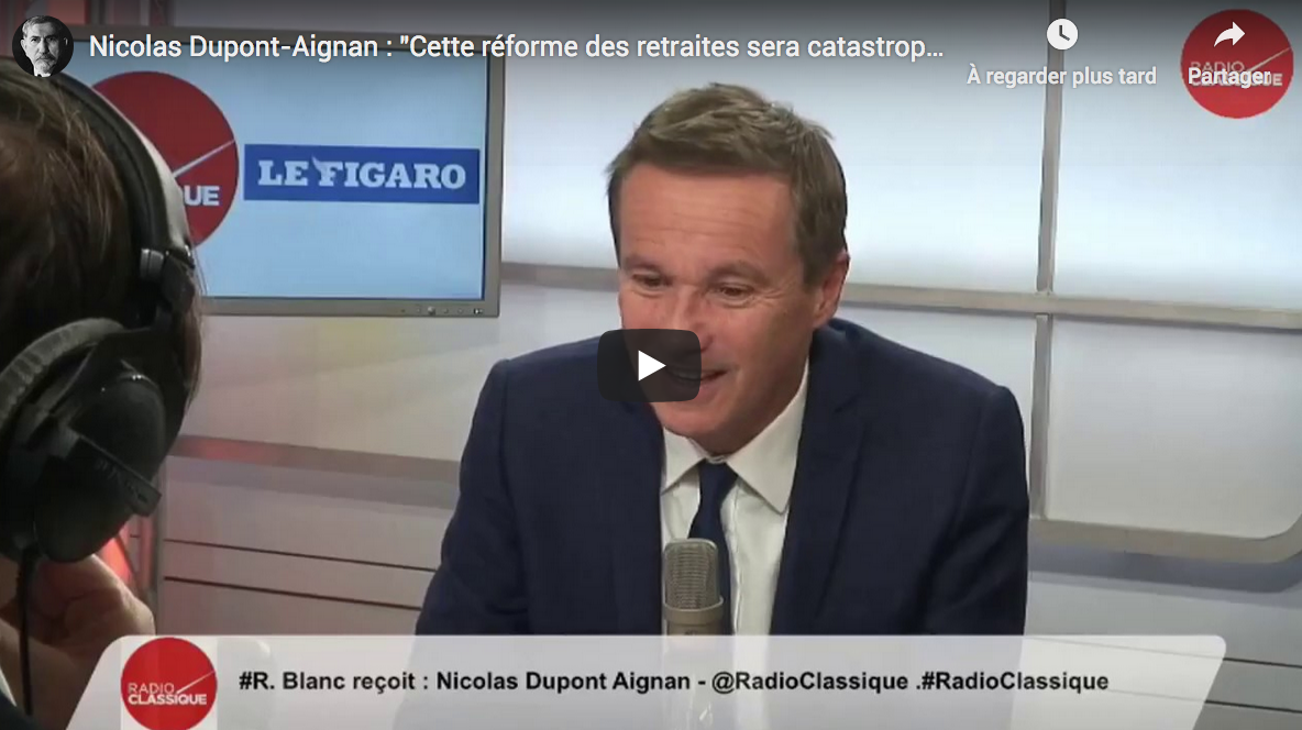 Nicolas Dupont-Aignan : “Cette réforme des retraites sera catastrophique” (VIDÉO)