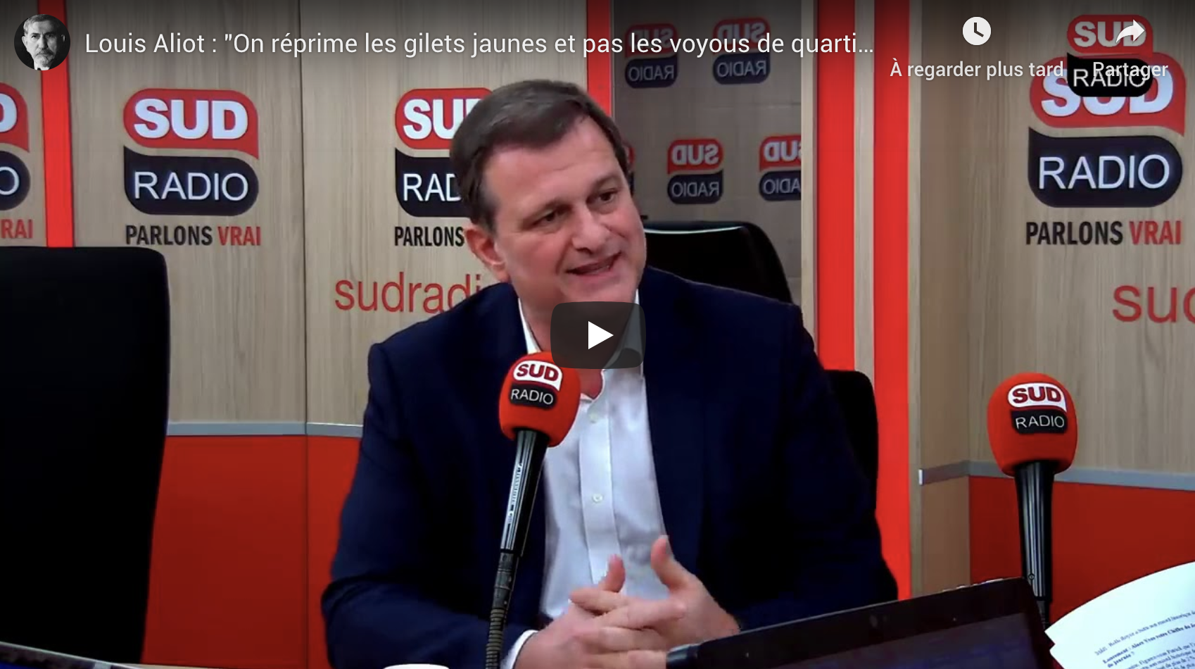 Louis Aliot : “On réprime les Gilets Jaunes et pas les voyous de quartier” (VIDÉO)