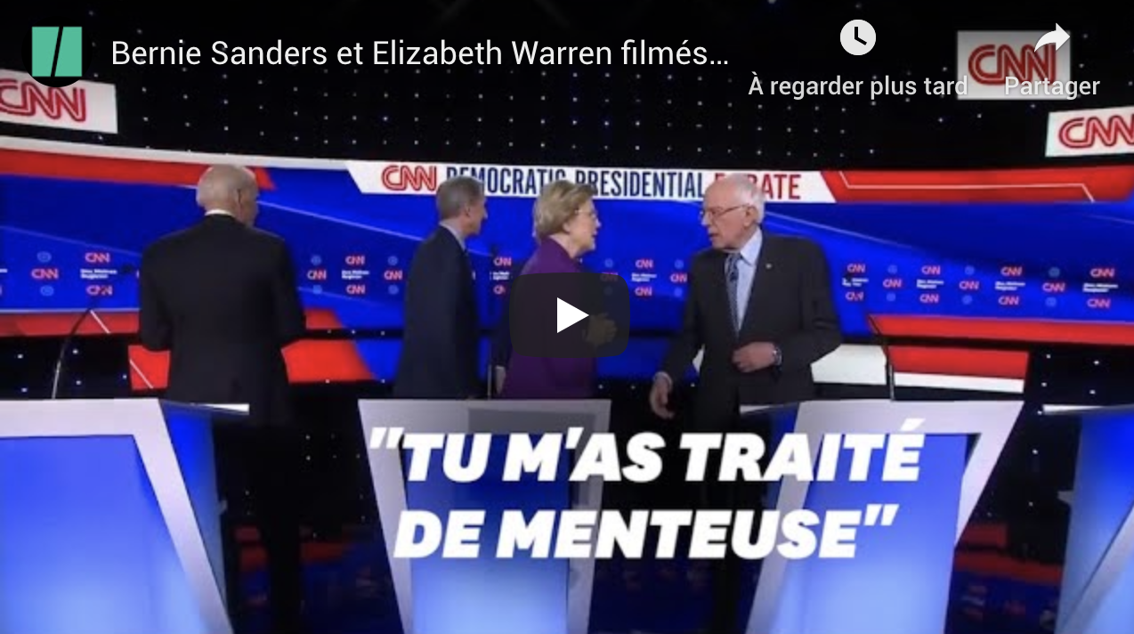 Bernie Sanders et Elizabeth Warren filmés en train de se traiter de menteurs (VIDÉO)
