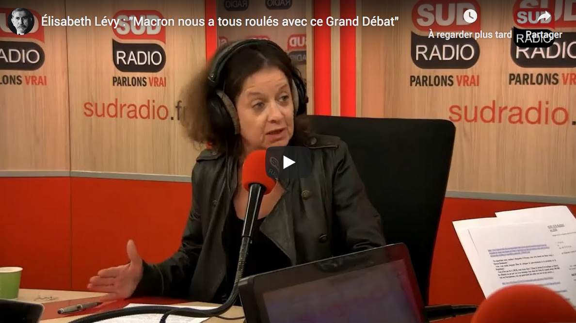 Élisabeth Lévy : “Emmanuel Macron nous a tous roulés avec ce Grand Débat” (VIDÉO)
