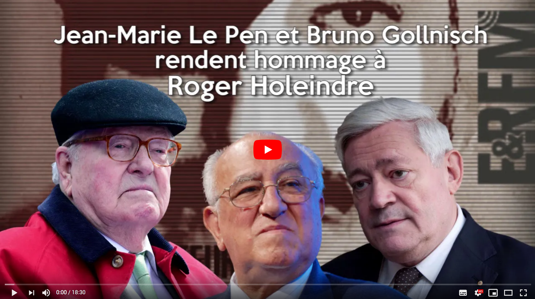Jean-Marie Le Pen et Bruno Gollnisch rendent hommage à Roger Holeindre