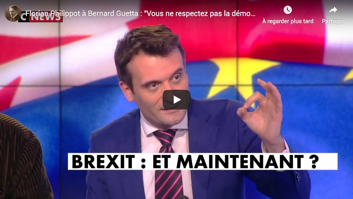 Florian Philippot à Bernard Guetta, le soir du Brexit : “Vous ne respectez pas la démocratie” (VIDÉO)