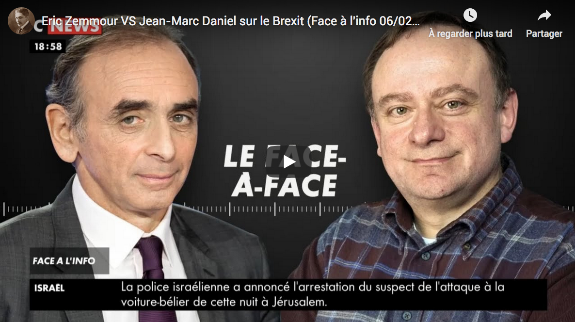 Brexit : Éric Zemmour VS Jean-Marc Daniel (DÉBAT)