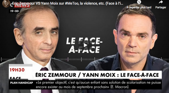 #MeToo, la violence, etc. : Éric Zemmour VS Yann Moix (DÉBAT)