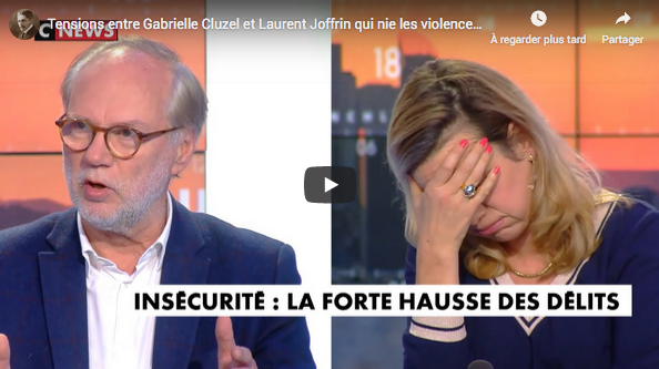 Tensions entre Gabrielle Cluzel et Laurent Joffrin qui nie les violences dans la société (VIDÉO)