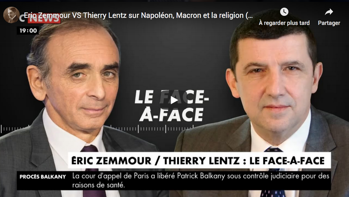 Napoléon, Macron et la religion : Éric Zemmour VS Thierry Lentz (DÉBAT)