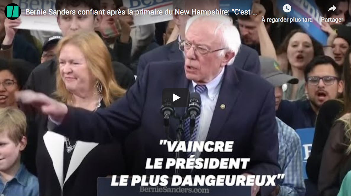 Bernie Sanders confiant après la primaire du New Hampshire malgré un score moins élevé qu’il y a quatre ans : “C’est le début de la fin pour Trump” (VIDÉO)