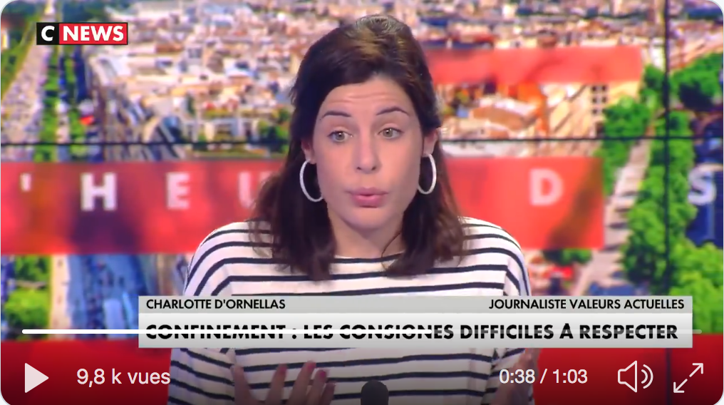 CNEWS : Devenir un média vraiment pluraliste fait de vous un média “d’extrême droite” selon les médias non-pluralistes (Charlotte d’Ornellas)