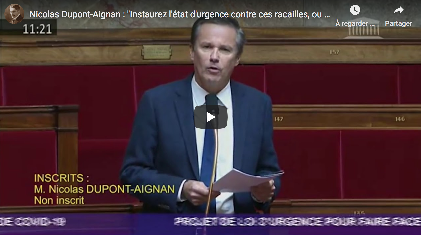Nicolas Dupont-Aignan : “Avec ce 7e 49.3, vous n’avez plus aucune décence. Vous abusez de votre pouvoir…” (VIDÉO)