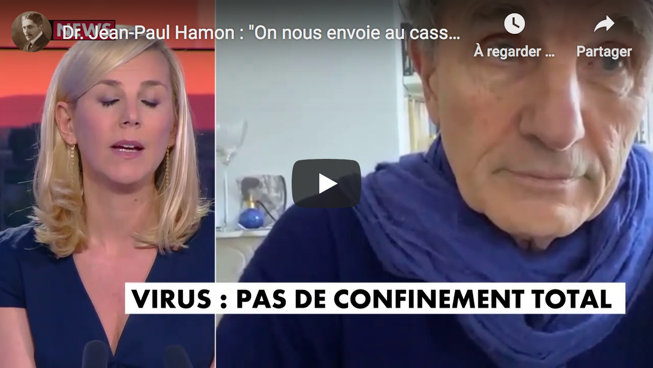 Dr. Jean-Paul Hamon : “On nous envoie au casse-pipe avec des masques passoires” (VIDÉO)