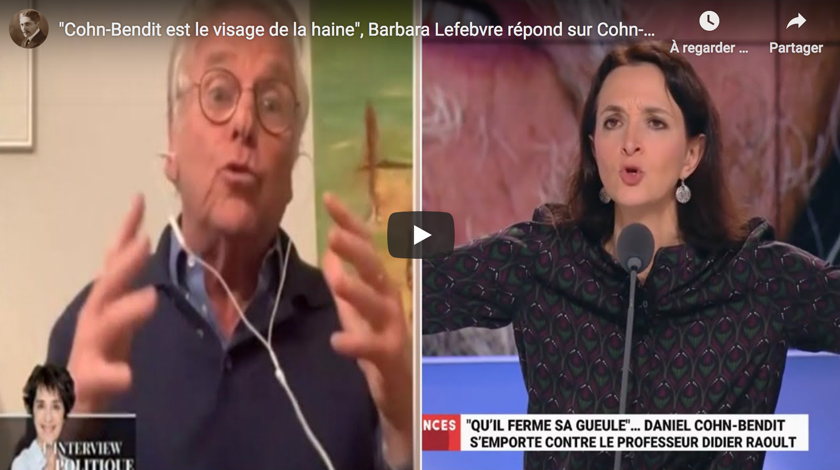“Cohn-Bendit est le visage de la haine” : Barbara Lefebvre répond sur Daniel Cohn-Bendit et Didier Raoult (VIDÉO)