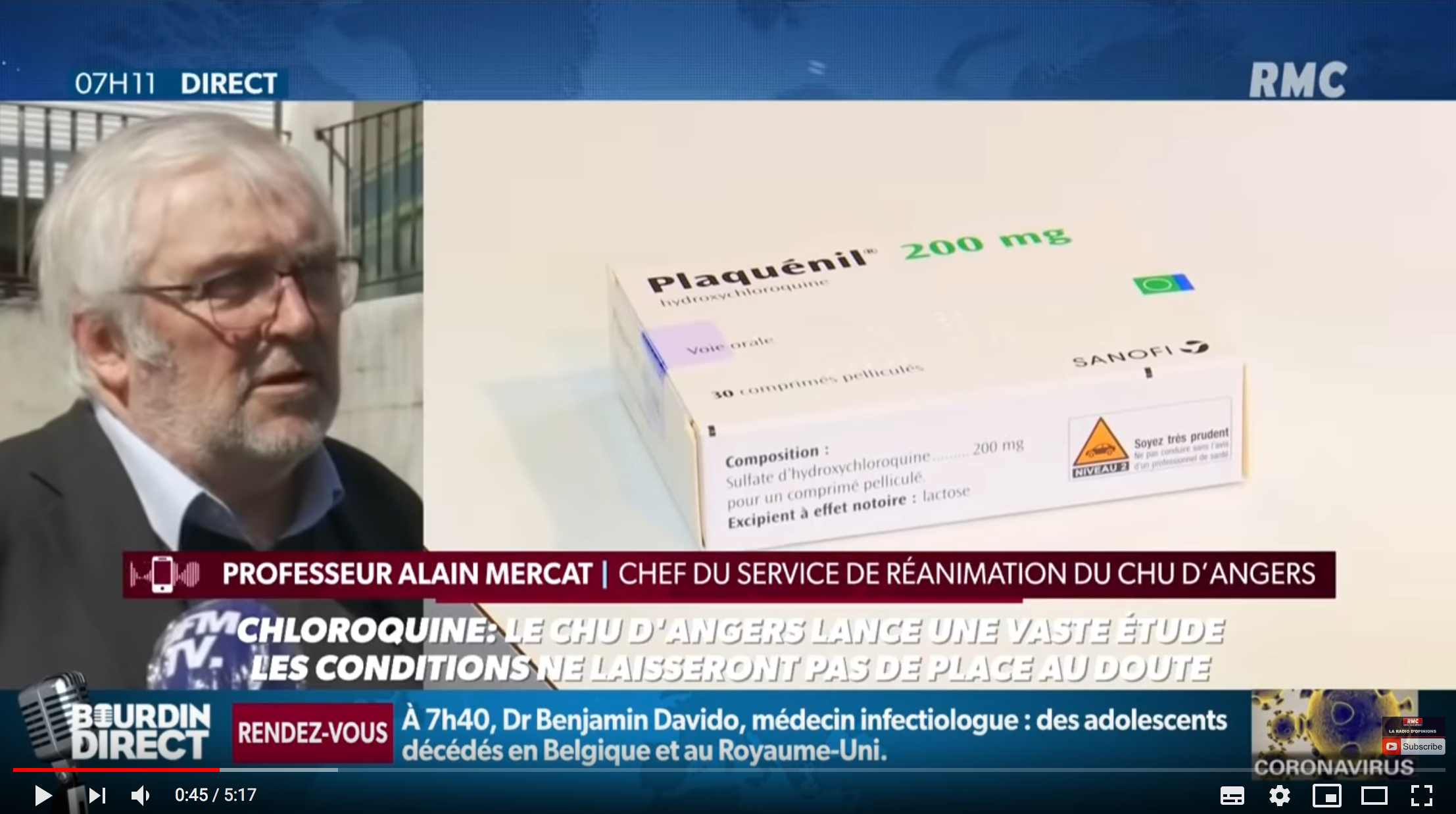 Coronavirus : une nouvelle étude sur un traitement à l’hydroxychloroquine lancée ce mercredi