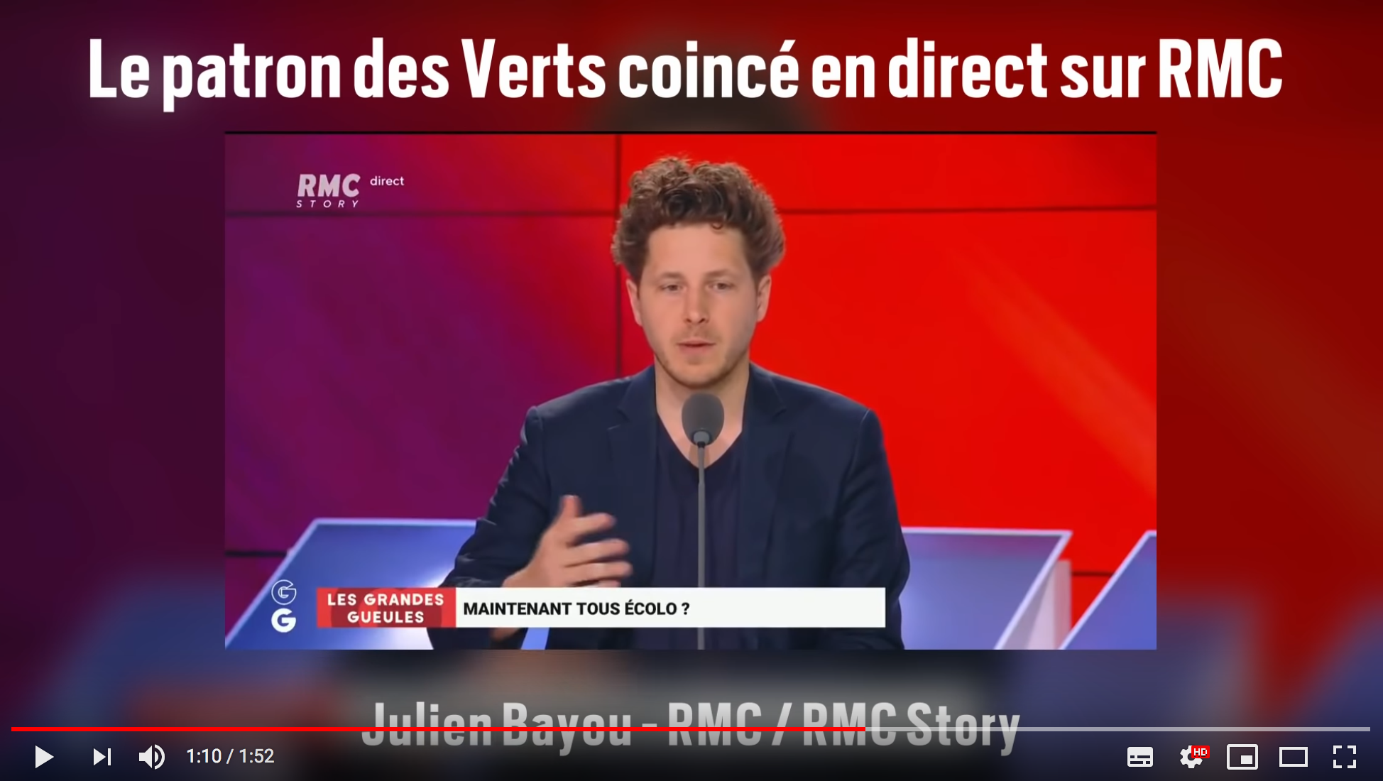 Le patron des Verts, Julien Bayou, coincé en direct dans “Les Grandes Gueules” (VIDÉO)