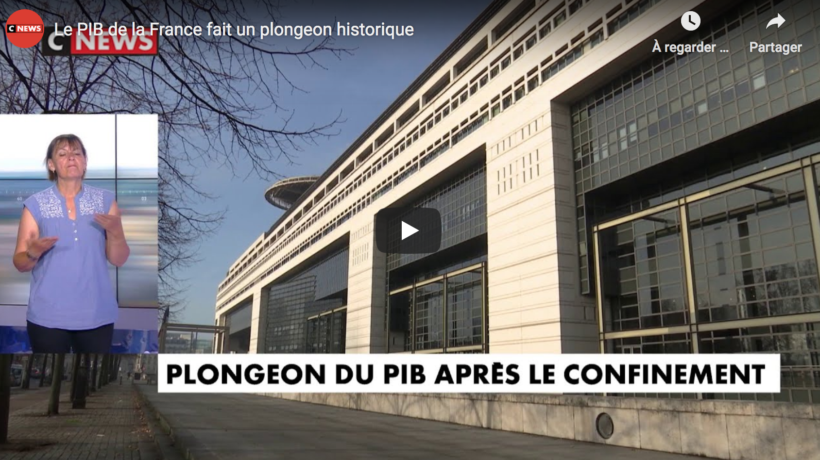 Le PIB de la France fait un plongeon historique