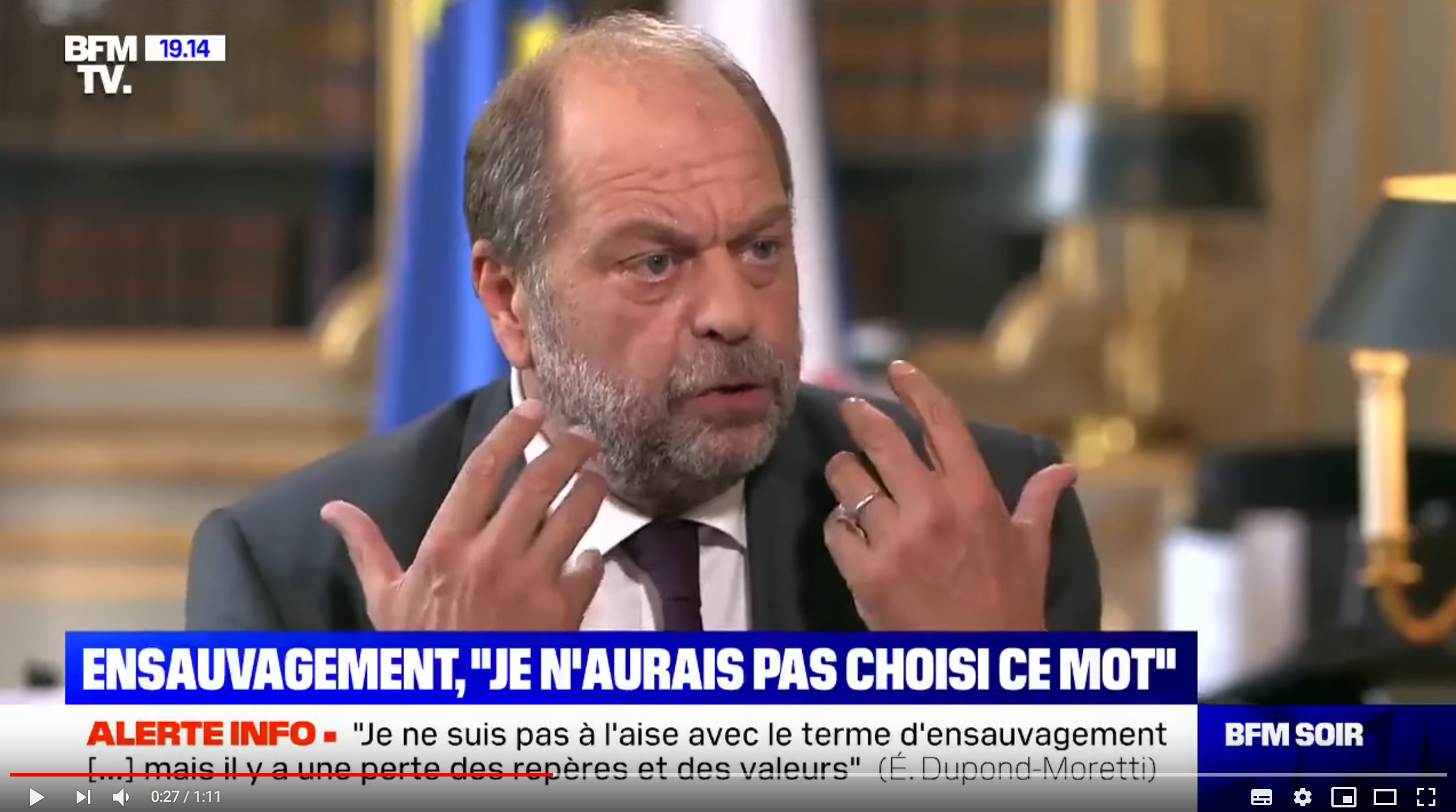 Éric Dupond-Moretti comprend mal le français