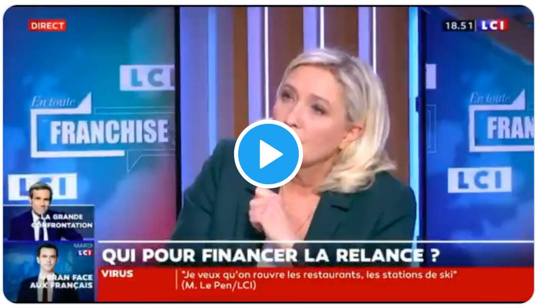 Marine Le Pen : finançons la relance en arrêtons l’immigration (VIDÉO)